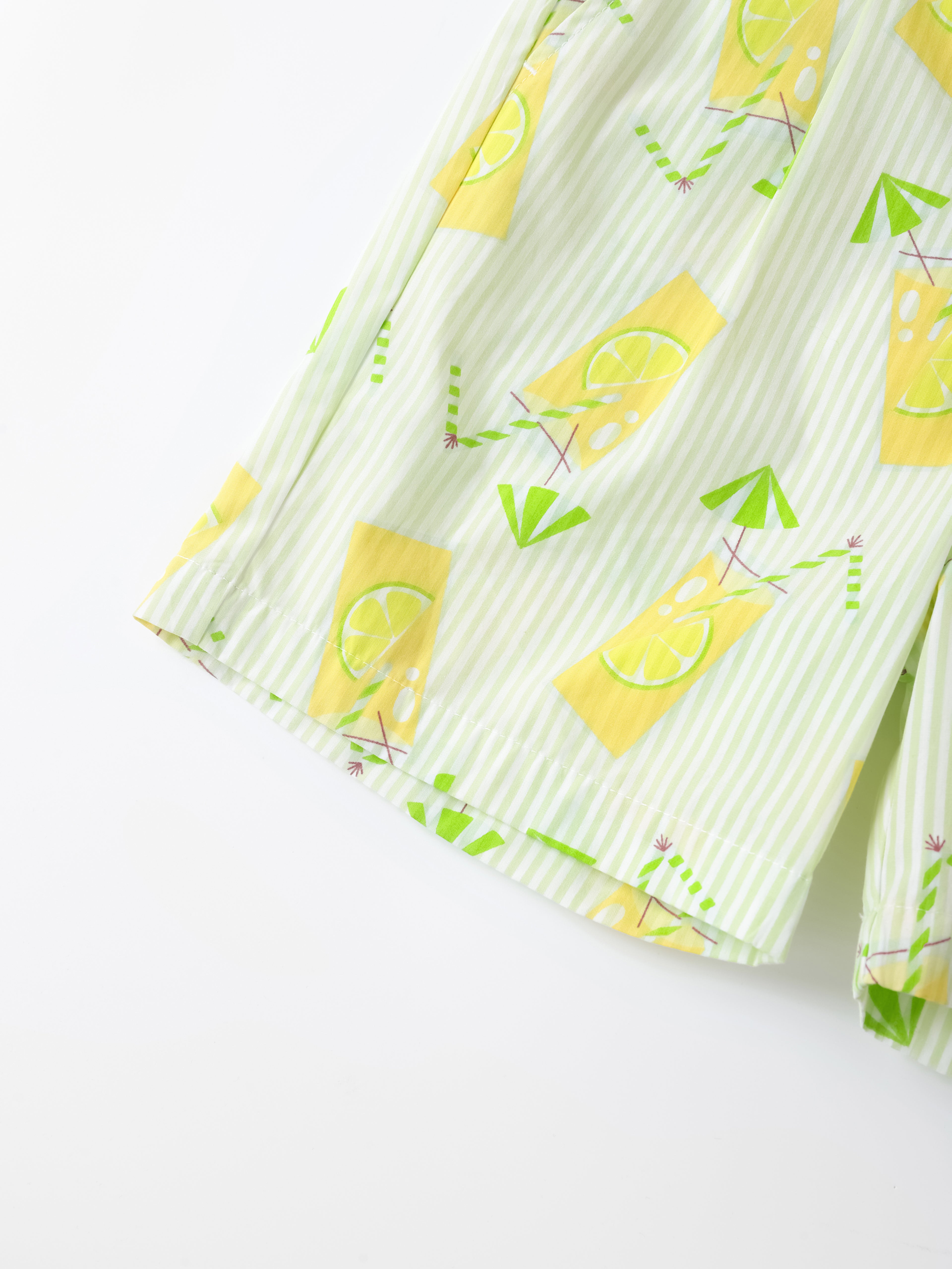 Kid All-Over Lemon Tea Print Shorts
