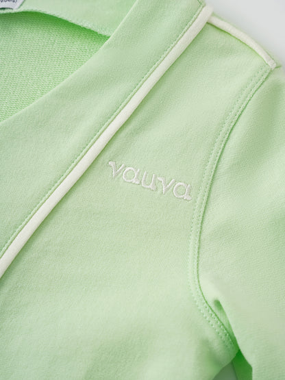 Kid Logo Embroidery Open Chest Jacket