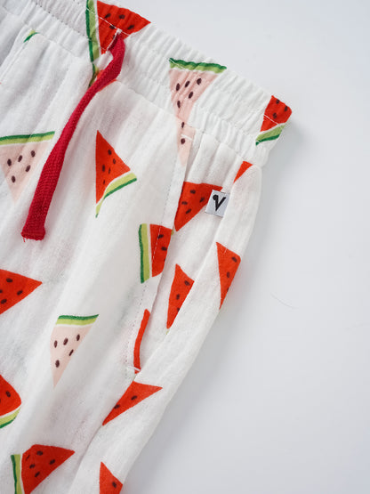 Kid All-Over Watermelon Print Bermuda Shorts