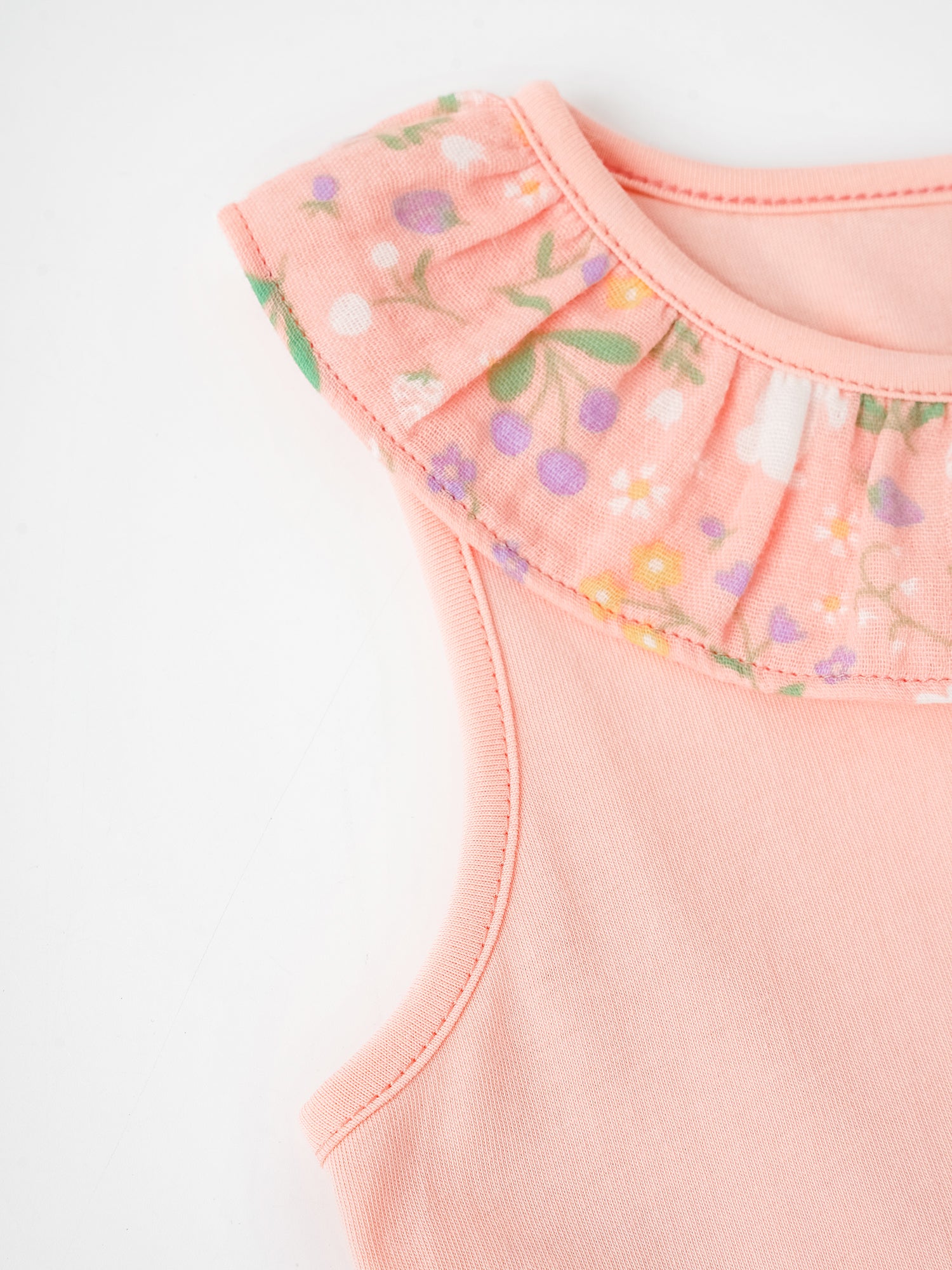 Kid Sleeveless All-Over Bunny Print Layered Dress