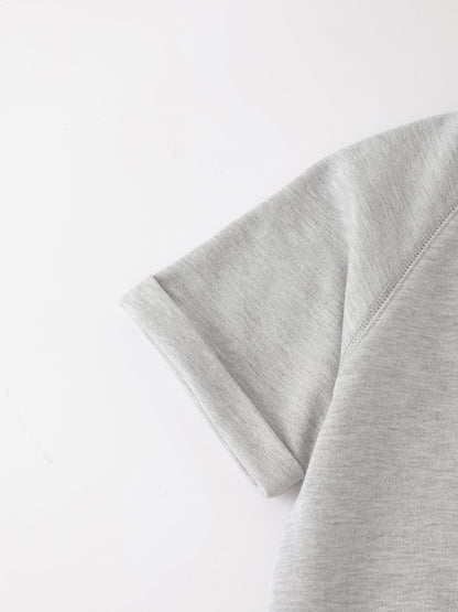 Kid Short Raglan Sleeve Lemon Tea Print Tee