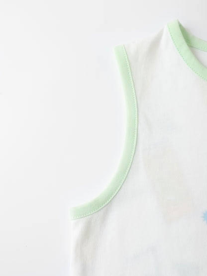 Kid All-Over Lemon Tea Print Tank Top