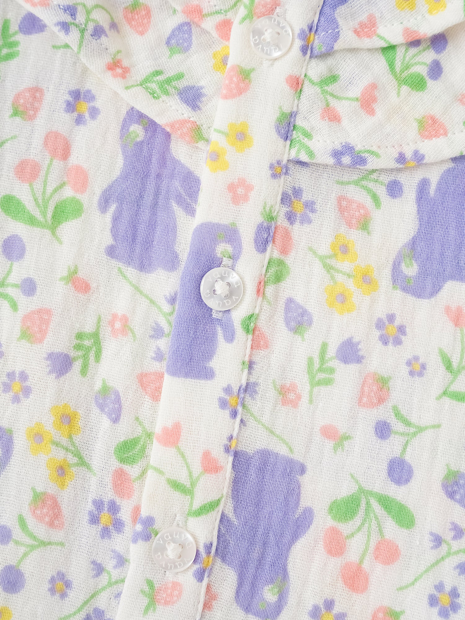 Kid All-Over Bunny Print Frills Top