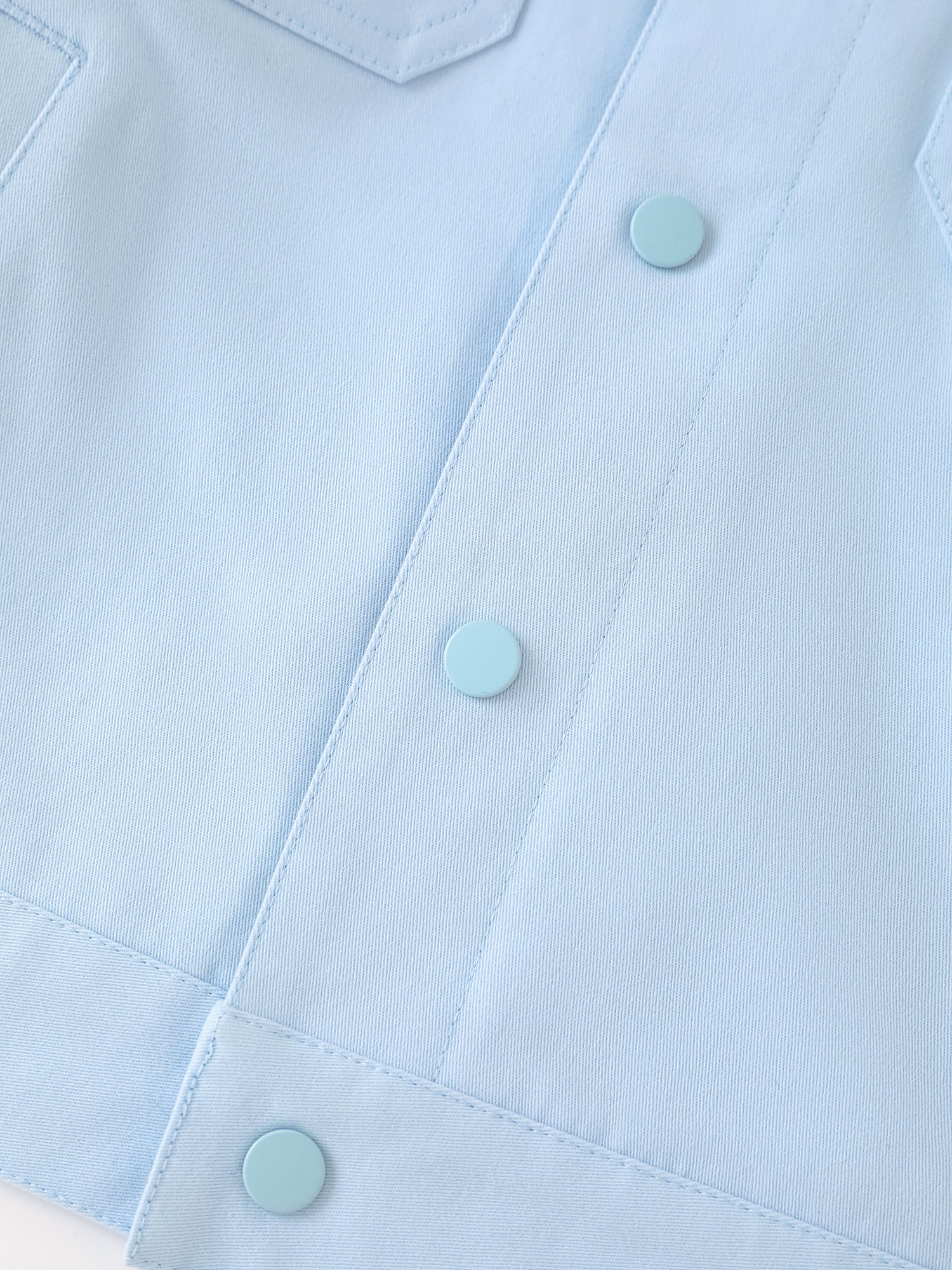 Kid Logo Embroidery Buttoned Jacket