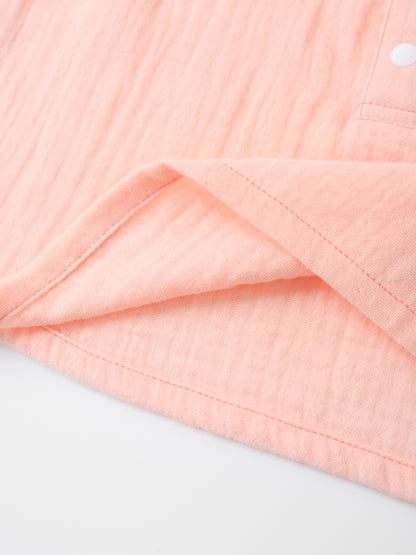 Baby Sleeveless All-Over Bunny Print Ruffle Two-Tone Top