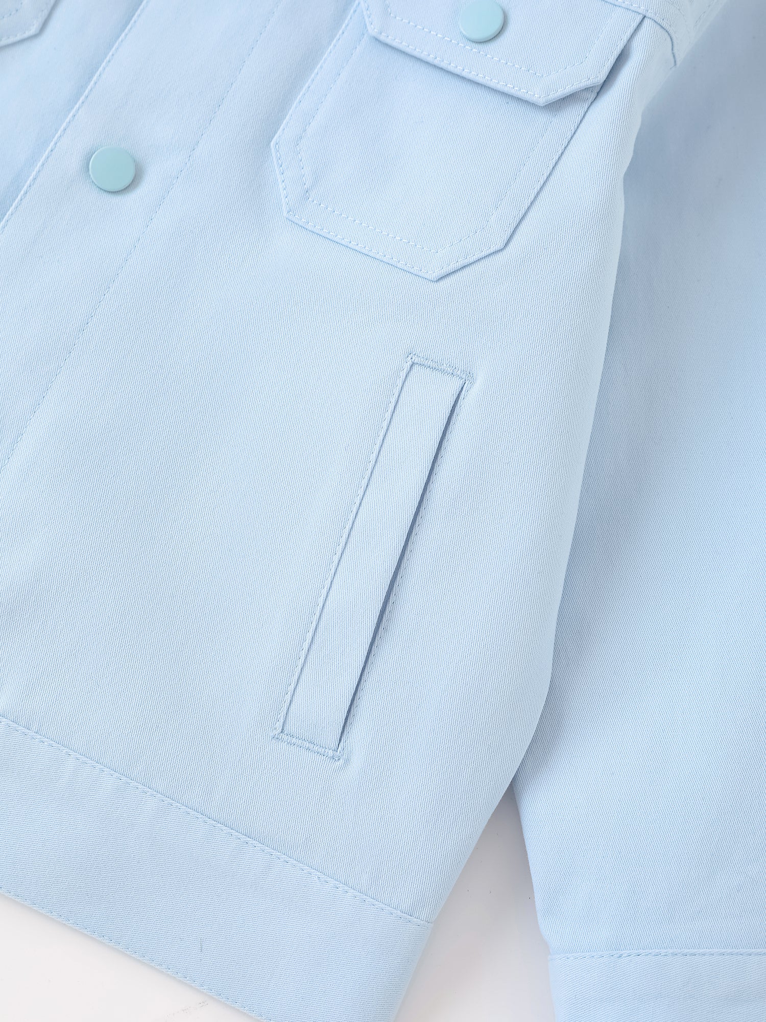 Kid Logo Embroidery Buttoned Jacket