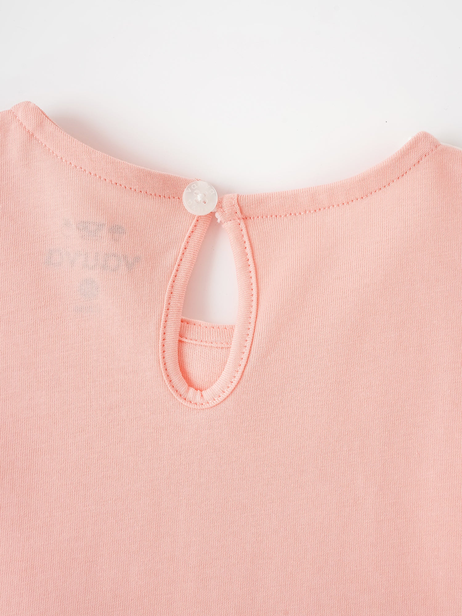 Kid Signature Collar Short Sleeve Bunny Print Tee