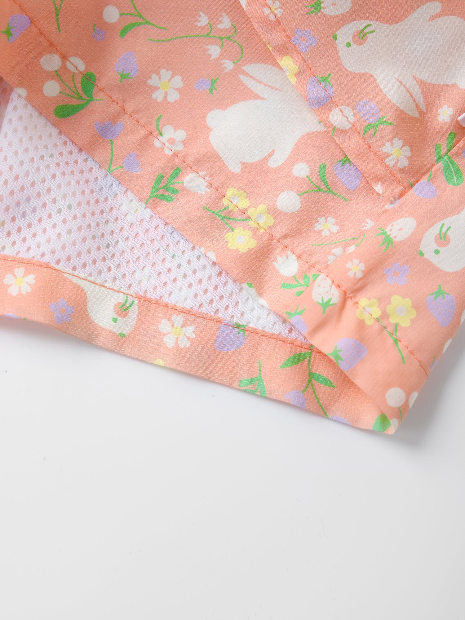 Kid All-Over Bunny Print Layered Shorts