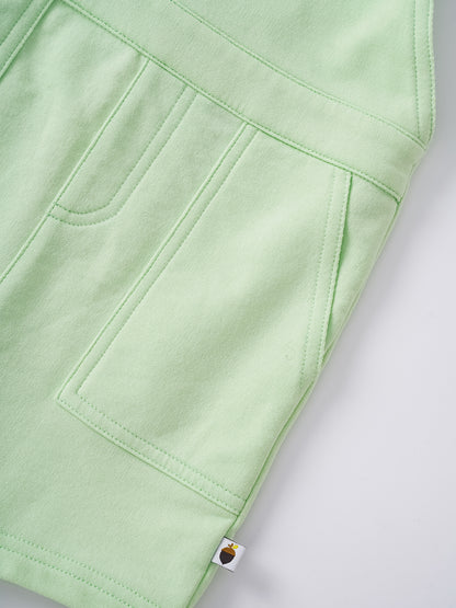 Baby Watermelon Embroidery Dungaree Shorts