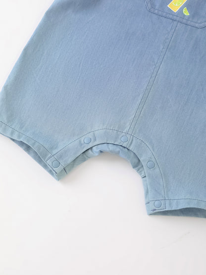 Baby Short Sleeve Tee &amp; Dungaree Shorts Set