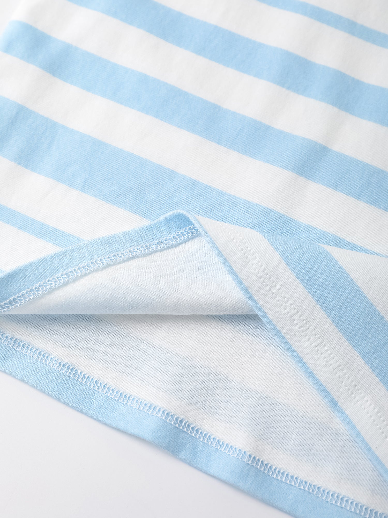 Kid Puritan Collar Short Sleeve Stripe Print Top