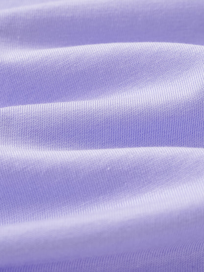 Kid Ruffle Collar Short Sleeve Bunny Print Tee