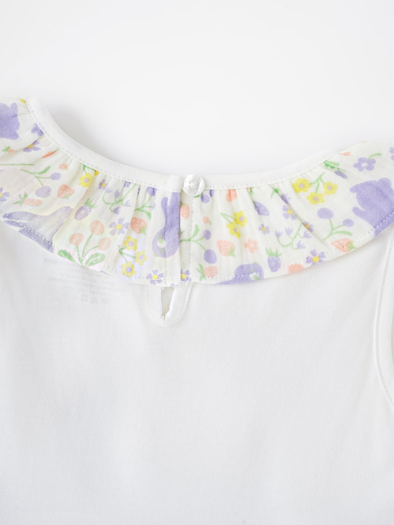 Kid Sleeveless All-Over Bunny Print Layered Dress