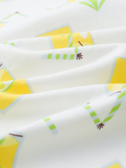 Kid All-Over Lemon Tea Print Tank Top