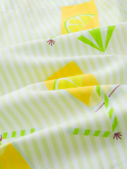 Kid All-Over Lemon Tea Print Shorts