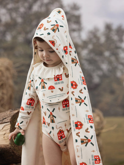 Baby Girl Pinwheel All Over Print Cotton Blanket