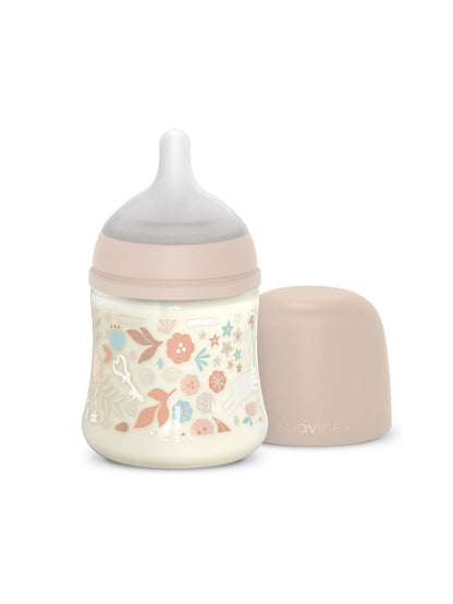 Feeding Bottle (PA) 150ml Slow Flow +0M SX Pro anti-colic Teat  - Wonderland Stripes Pink