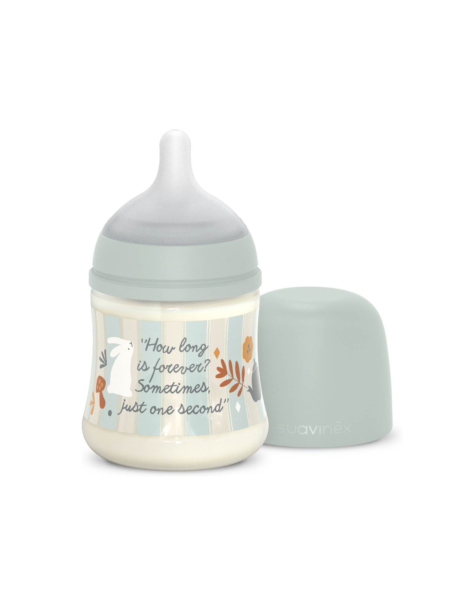 Feeding Bottle (PA) 150ml Slow Flow +0M SX Pro anti-colic Teat  - Wonderland Stripes Blue Turquoise