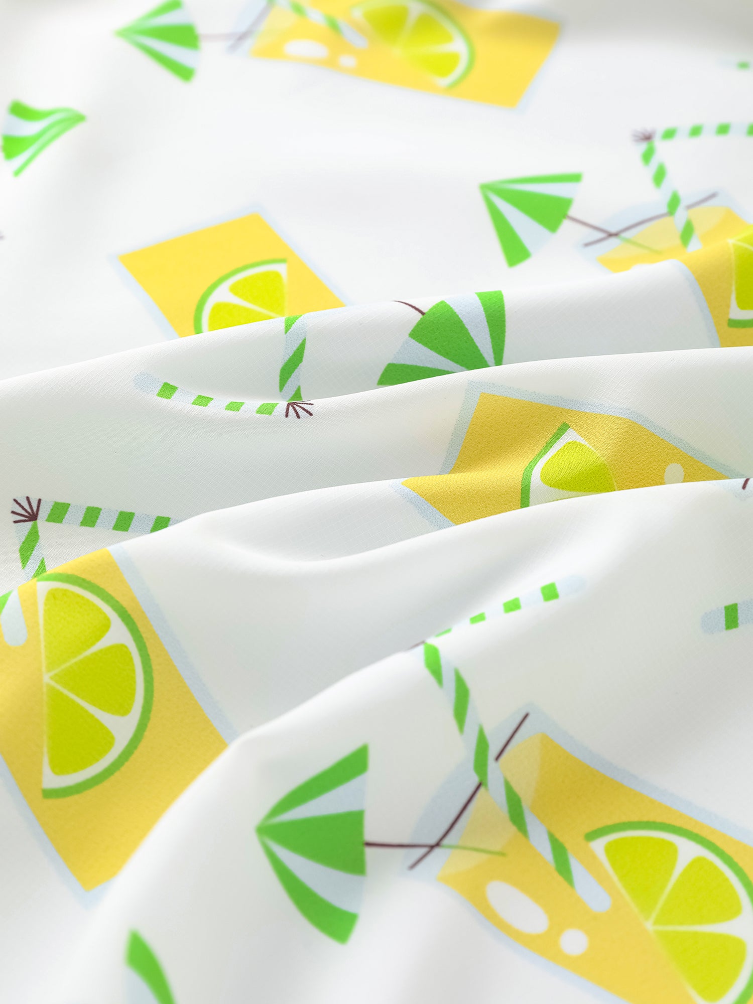 Kid Reversible All-Over Lemon Tea Print Zipped Windbreaker