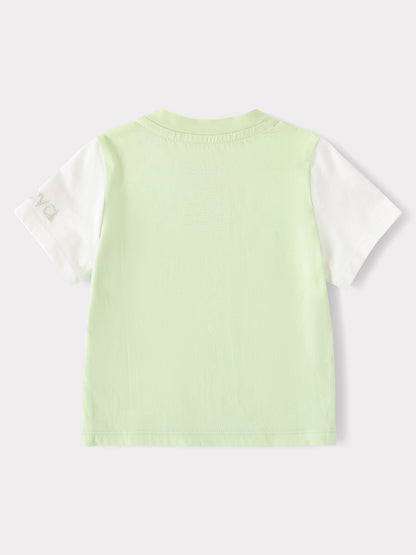 Baby Short Sleeve Tee &amp; Dungaree Shorts Set