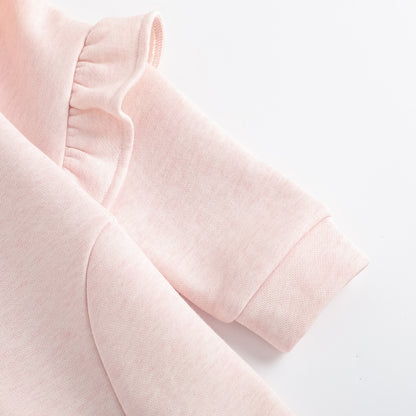 Character-Print Ruffle Sleeves Sweatdress