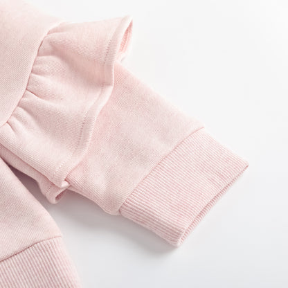 Character-Print Ruffle Sleeves Sweatshirt