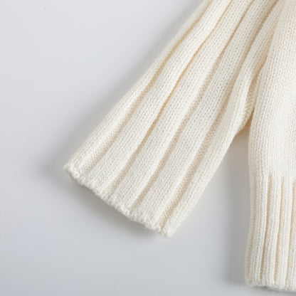 Embroidered Stand-Up Collar Cardigan