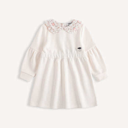Character-Print Puritan Collar Sweatdress
