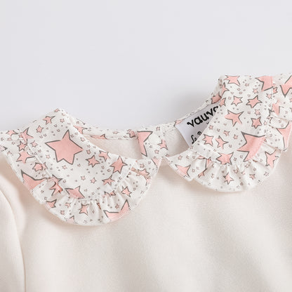 Character-Print Puritan Collar Sweatdress