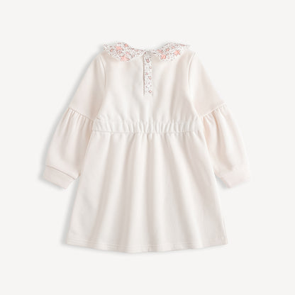Character-Print Puritan Collar Sweatdress