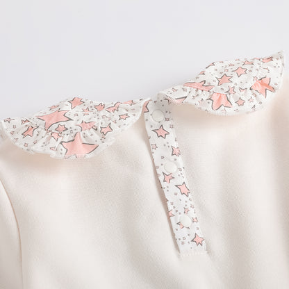 Character-Print Puritan Collar Sweatdress