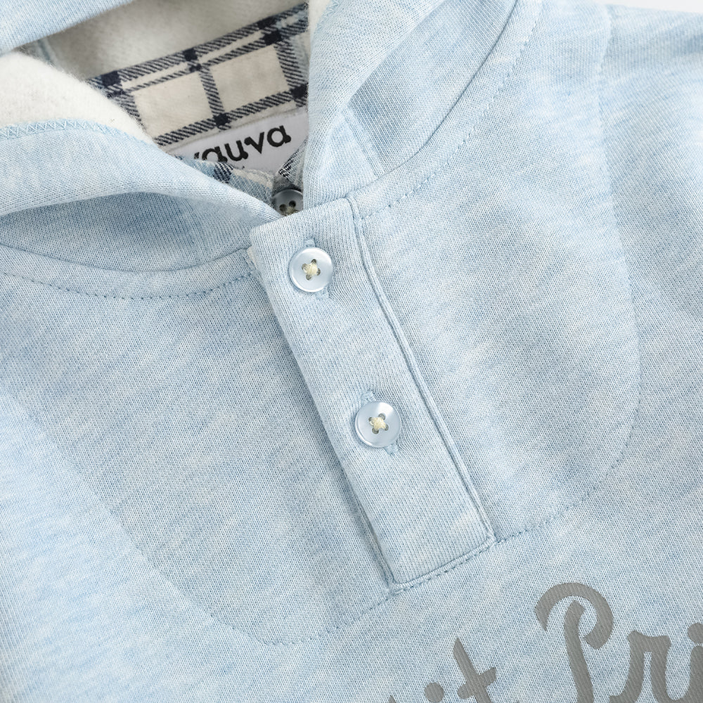 Layered Collar Character-Print Sweatshirt