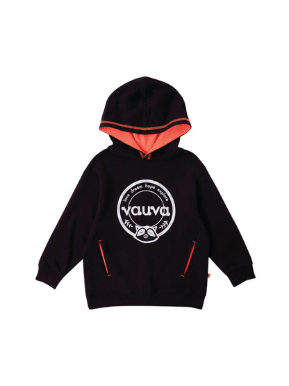 VAUVA Vauva Boys Raccoon Love Dream Hope Explore Hoodie - Black Hoodies