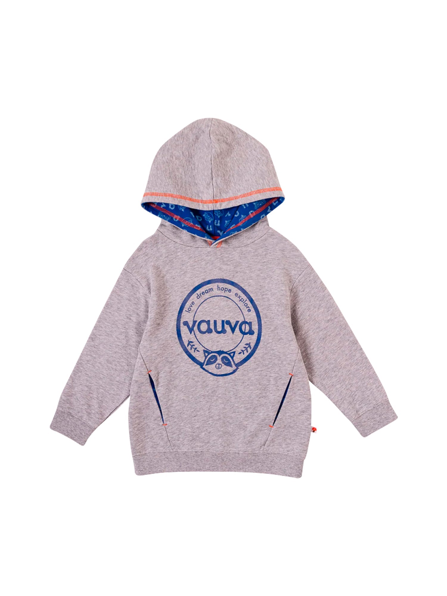 VAUVA Vauva Boys Raccoon Love Dream Hope Explore Hoodie
