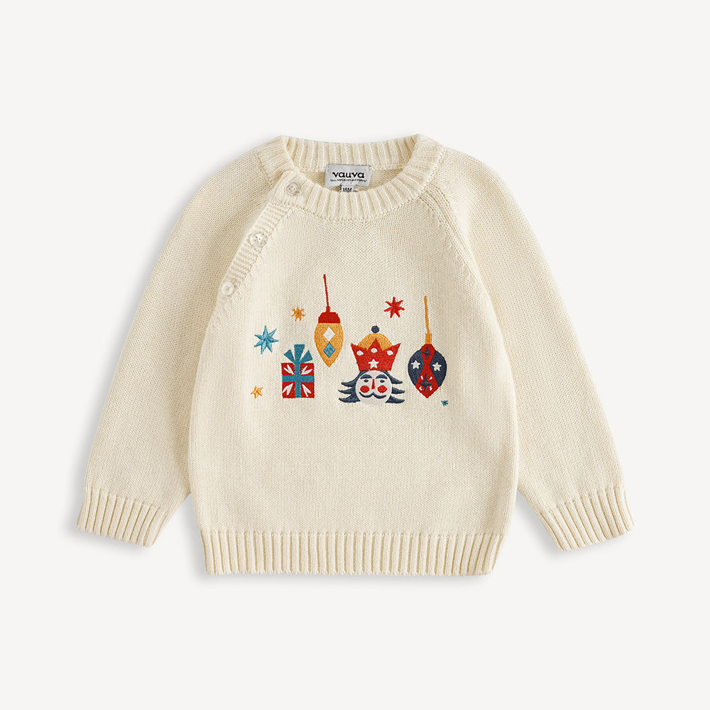 Nutcracker-Embroidered Crew Neck Jumper