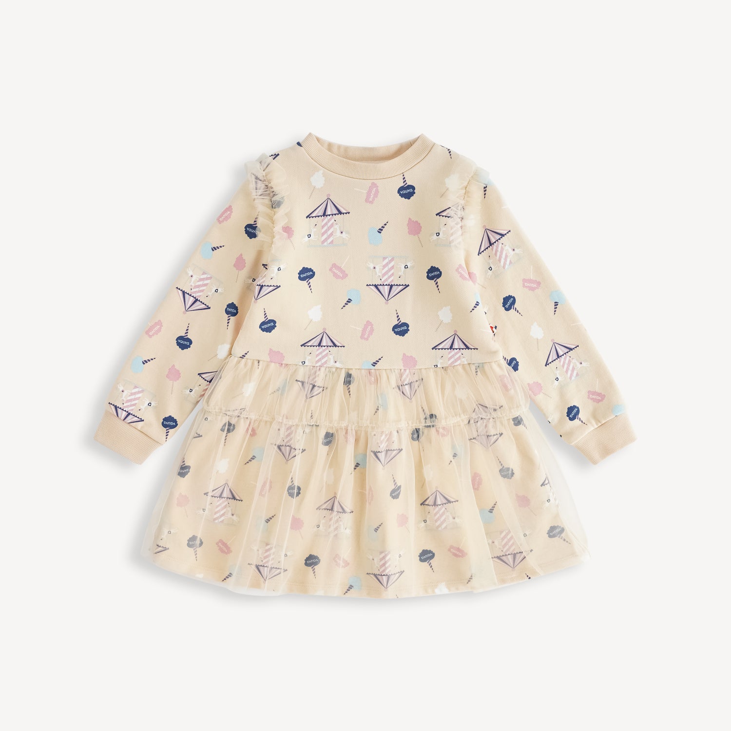 Unicorn-Print Frill Dress