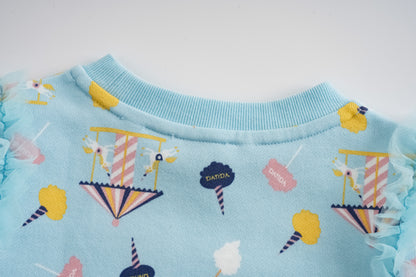 Unicorn-Print Frill Dress