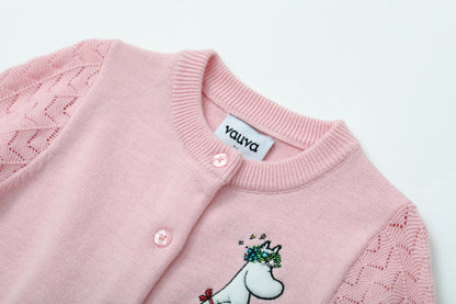 Vauva x Moomin Vauva x Moomin - Baby Girls Moomin Long Sleeve Cardigan (Pink) CARDIGAN