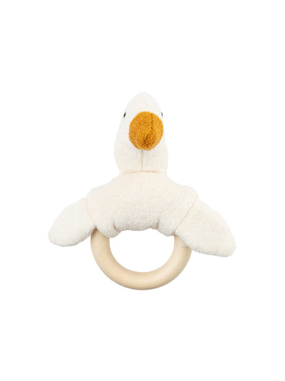 Rattle With Wooden Teether (GOTS)