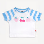 Baby Short Puff Sleeve Berries Print Tee