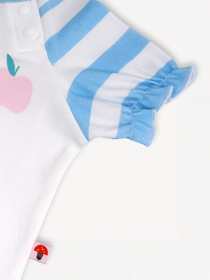 Baby Short Puff Sleeve Berries Print Tee