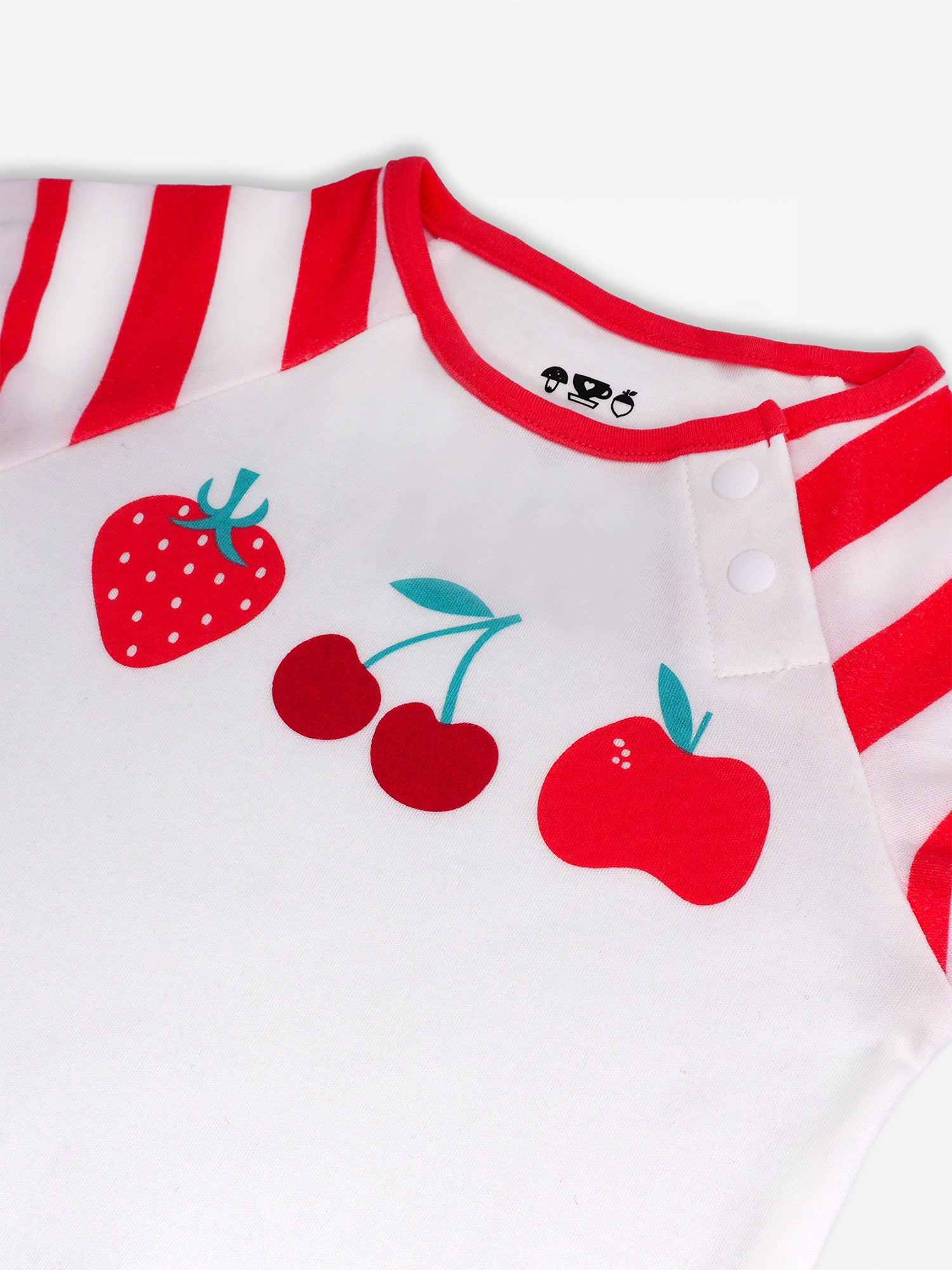 Baby Short Puff Sleeve Berries Print Tee