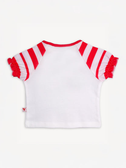 Baby Short Puff Sleeve Berries Print Tee