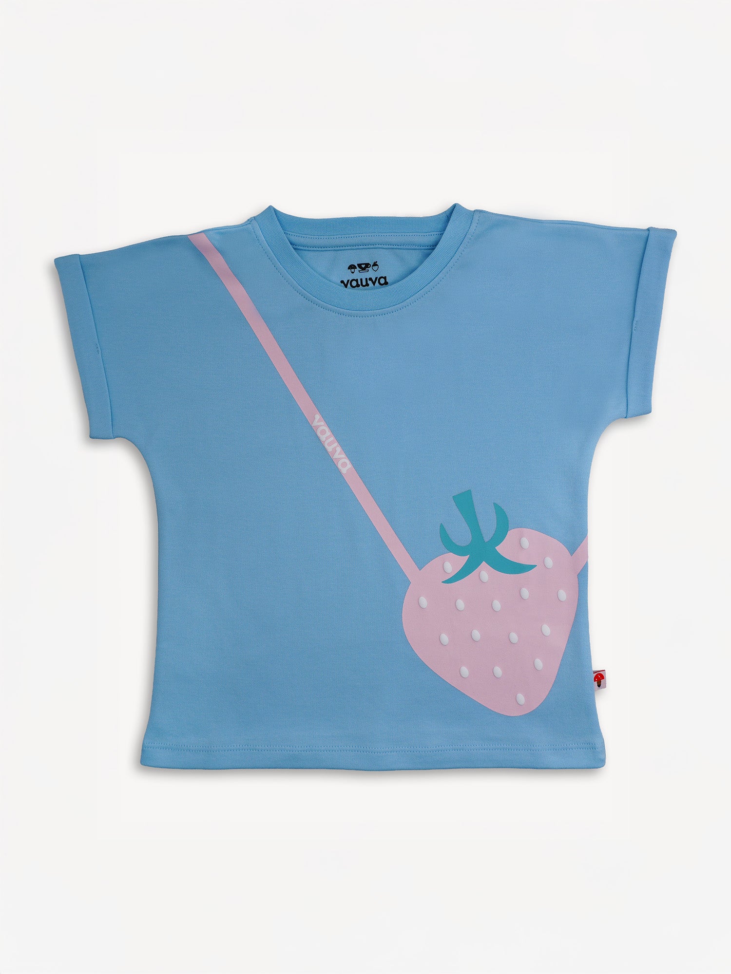 Kid Cap Sleeve Strawberry Applique Tee