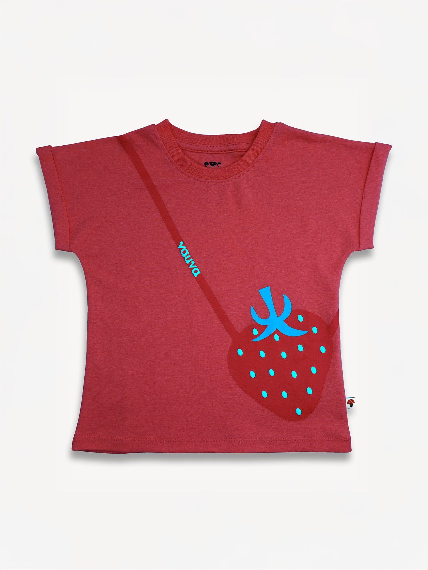 Kid Cap Sleeve Strawberry Applique Tee