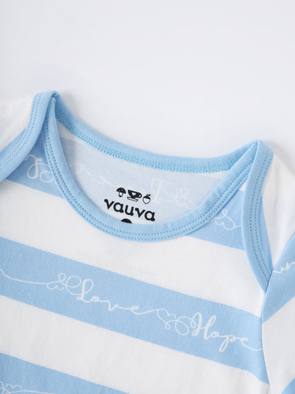 Baby Short Sleeve Stripes Bodysuit And Leggings Set