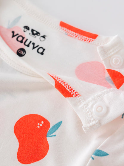 Baby Allover Print Long-Sleeved Top And Bottom Set