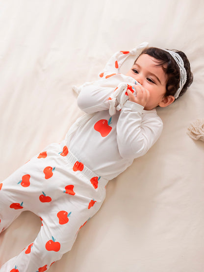 Baby Allover Print Long-Sleeved Bodysuit 3 Pieces Set