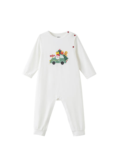 Babies Xmas Print Romper