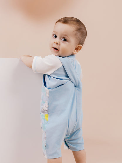 Baby All-Over Print Short Dungarees